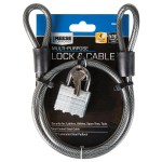 Reese 4 Foot Cable Lock For Bike Wheels Snowboard Bindings Spare Tires Ladders Tools and others Steel Cable 5/16 Diameter