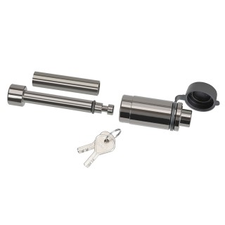 Reese Trailer Hitch Lock Elite Black Nickel Barrel Style Tongue Tow Receiver 1/2" and 5/8" Pin For 2" and 1-1/4" Receivers