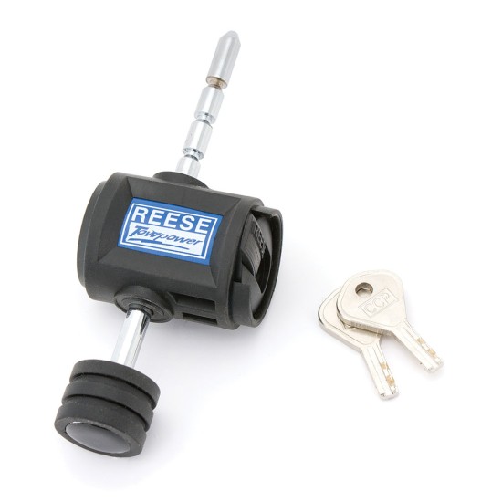 Reese Adjustable Trailer Tow Hitch Coupler Tongue Lock Fits  Most Couplers w/ 2 Keys 3/16" Pin Diameter Easy Access Adjusts from 5/8" to 3" Bulk