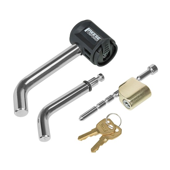 Reese Trailer Hitch and Coupler Dual Bent Pin w/ Matching Keys Tongue Tow Receiver 1/2" and 5/8" Pin For 2" and 1-1/4" Receivers