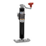 Reese 5K Topwind Pipe Mount Swivel Trailer Jack, Black Powdercoat, Zinc Finish