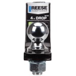 Reese Interlock Class 3 Trailer Tow Starter Kit 4" Drop 2-3/4" Rise w/ 2 Inch Chrome Towing Ball 7,500 Lbs Fits 2" Hitch Opening