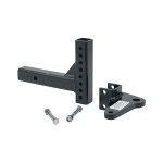 Adjustable Trailer Tow Hitch Ball Mount w/Sway Control Tab 6,000 lbs Fits 2" Receiver Max Drop 5-1/4" Rise 3-3/4" 1" Ball Hole 12" Long