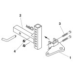 Adjustable Trailer Tow Hitch Ball Mount w/Sway Control Tab 6,000 lbs Fits 2" Receiver Max Drop 5-1/4" Rise 3-3/4" 1" Ball Hole 12" Long