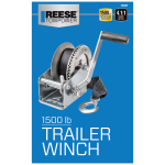 Fulton Trailer Winch 1500 lbs Capacity 20 ft Strap w/ Hook Clear Zinc