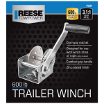 Reese Towpower Trailer Winch 600 lbs Capacity Clear Zinc