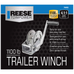 Fulton Trailer Winch 1100 lbs Capacity Clear Zinc