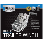 Fulton Trailer Winch Two-Speed 1800 lbs Capacity Clear Zinc