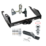 Trailer Tow Hitch For 88-91 Chevy GMC C/K Pickup Crew Cab ONLY w/ Wiring and 1-7/8" Ball