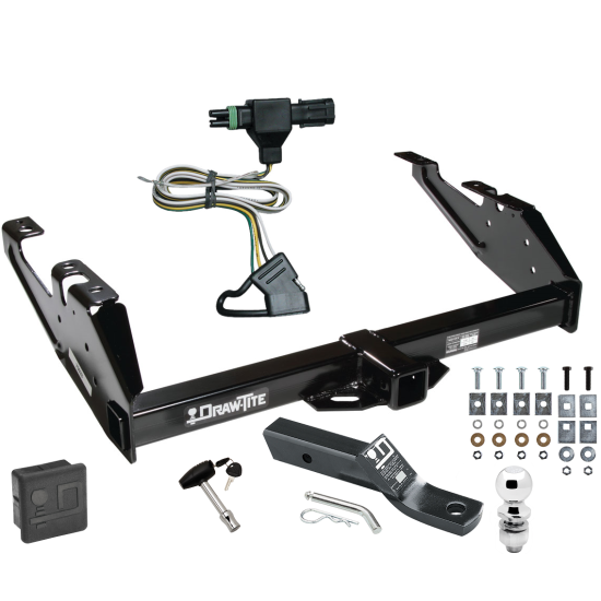 Trailer Tow Hitch For 88-91 Chevy GMC C/K Pickup Crew Cab ONLY Wiring 2" Ball and Lock