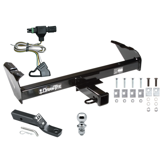 Trailer Tow Hitch For 85-86 88-91 Chevy GMC C/K Pickup Complete Package w/ Wiring and 1-7/8" Ball