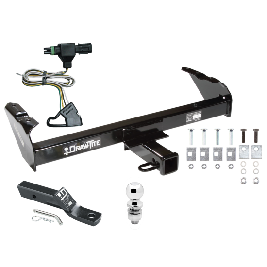 Trailer Tow Hitch For 85-86 88-91 Chevy GMC C/K Pickup Complete Package w/ Wiring and 2" Ball