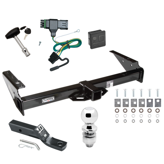 Trailer Tow Hitch For 92-00 Chevy GMC Yukon Suburban Tahoe Escalade Deluxe Package Wiring 2" Ball and Lock