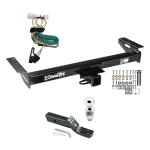 Trailer Tow Hitch For 97-01 Jeep Cherokee Complete Package w/ Wiring and 2" Ball