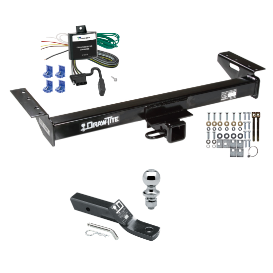 Trailer Tow Hitch For 84-96 Jeep Cherokee 84-90 Wagoneer Complete Package w/ Wiring and 1-7/8" Ball