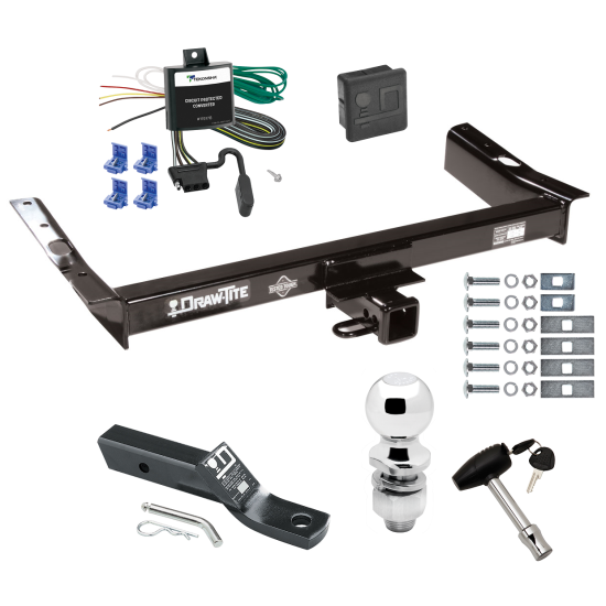 Trailer Tow Hitch For 95-03 Ford Windstar (Built Before 11/2002) Deluxe Package Wiring 2" Ball and Lock