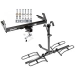 Trailer Tow Hitch For 87-04 Dodge Dakota Platform Style 2 Bike Rack w/ Anti Rattle Hitch Lock