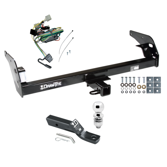 Trailer Tow Hitch For 95-04 Toyota Tacoma Complete Package w/ Wiring and 2" Ball