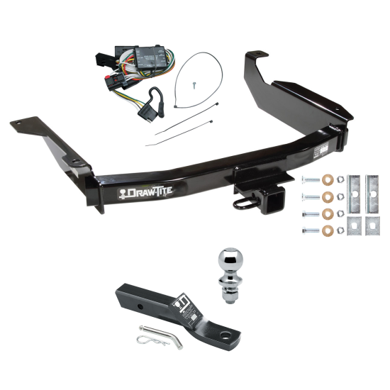 Trailer Tow Hitch For 98-03 Dodge Durango Complete Package w/ Wiring and 1-7/8" Ball