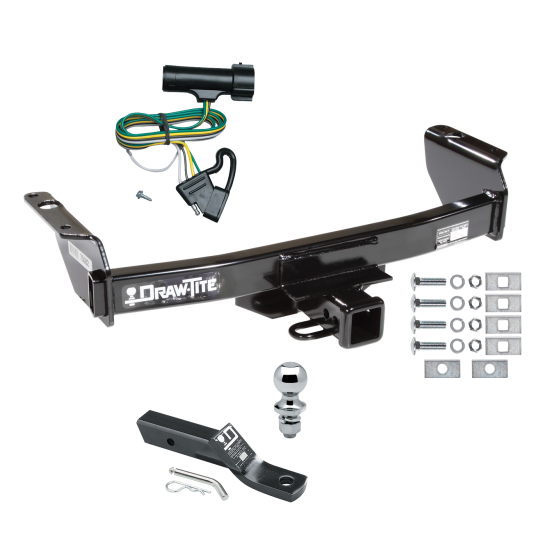 Trailer Tow Hitch For 83-85 Ford Ranger Except GT Complete Package w/ Wiring and 1-7/8" Ball