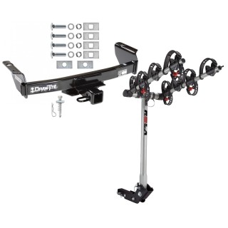 Trailer Tow Hitch For 83-12 Ford Ranger Mazda B Series 2" Towing Receiver w/ 4 Bike Carrier Rack