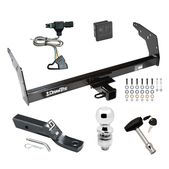 Trailer Tow Hitch For 96-97 Chevy S10 GMC Sonoma w/Non-Towing Bumper Deluxe PKG  Wiring 2" Ball and Lock