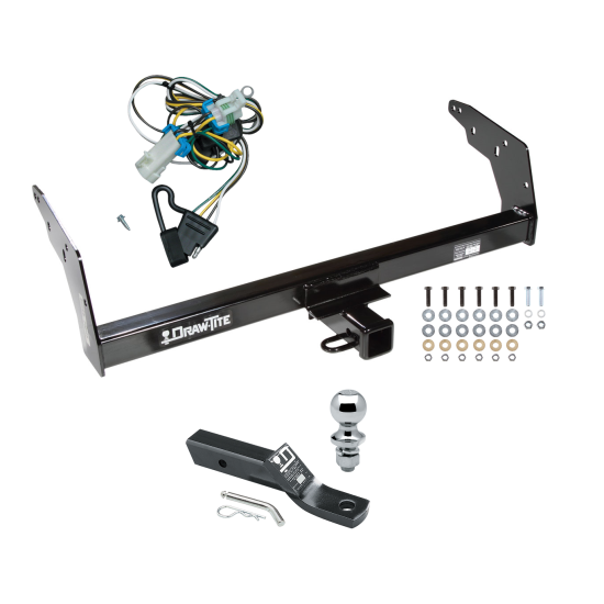 Trailer Tow Hitch For 98-04 Chevy S10 GMC Sonoma Isuzu Hombre w/Step Bumper PKG w/ Wiring and 1-7/8" Ball