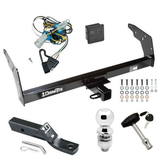 Trailer Tow Hitch For 98-04 Chevy S10 GMC Sonoma Isuzu Hombre w/Step Bumper PKG Wiring 2" Ball and Lock