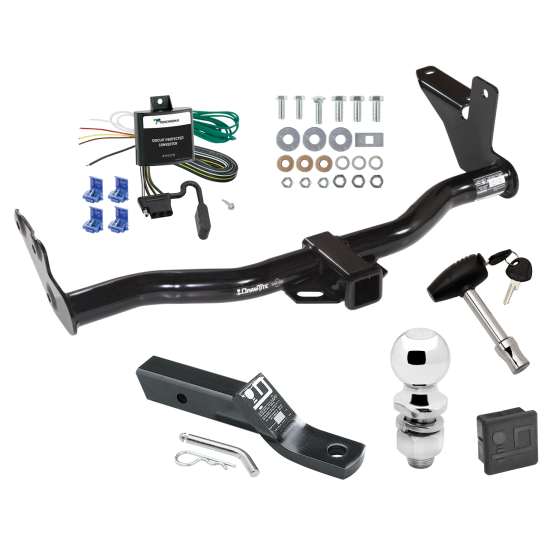 Trailer Tow Hitch For 02-03 Isuzu Axiom w/Under Vehicle Spare Deluxe Package Wiring 2" Ball and Lock