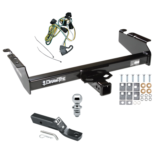 Trailer Tow Hitch For 95-02 Dodge Ram 1500 2500 3500 Complete Package w/ Wiring and 1-7/8" Ball