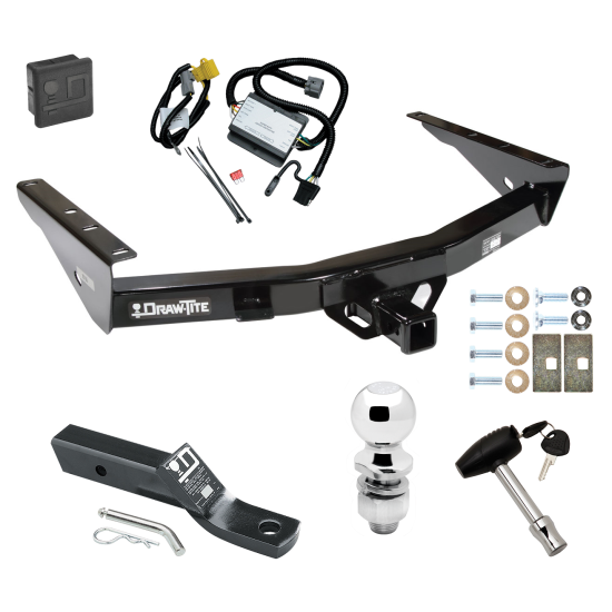 Trailer Tow Hitch For 2000 Toyota Tundra without Factory Towable Bumper Deluxe Package Wiring 2" Ball and Lock