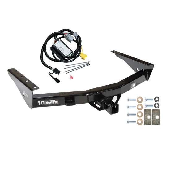 Trailer Tow Hitch For 01-02 Toyota Tundra without Factory Towable Bumper w/ Wiring Harness Kit