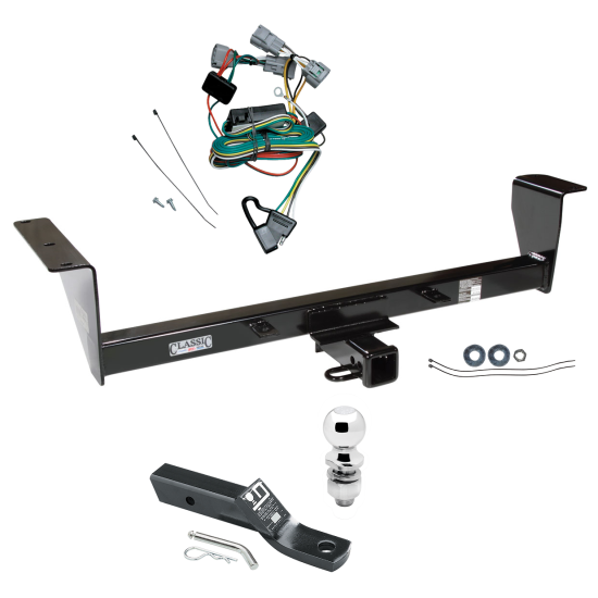 Trailer Tow Hitch For 01-06 Mitsubishi Montero Except Sport Complete Package w/ Wiring and 2" Ball