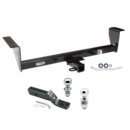 Trailer Tow Hitch For 01-06 Mitsubishi Montero Except Sport Receiver w/ 1-7/8" and 2" Ball