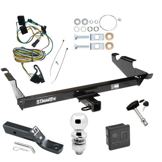 Trailer Tow Hitch For 87-95 Chevy G10 G20 G30 GMC G1500 G2500 G3500 Package Wiring 2" Ball and Lock