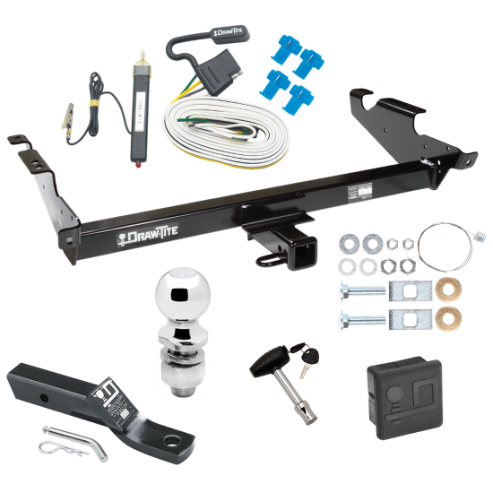 Trailer Tow Hitch For 78-86 96 Chevy G10 G20 G30 GMC G1500 G2500 G3500 Package Wiring 2" Ball and Lock