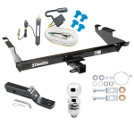 Trailer Tow Hitch For 78-86 96 Chevy G10 G20 G30 GMC G1500 G2500 G3500 Package w/ Wiring and 2" Ball