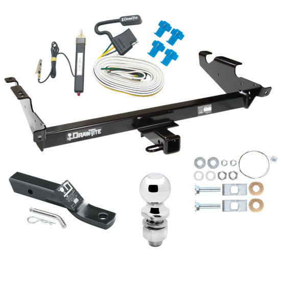 Trailer Tow Hitch For 78-86 96 Chevy G10 G20 G30 GMC G1500 G2500 G3500 Package w/ Wiring and 2" Ball