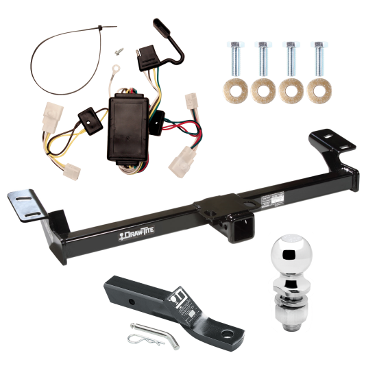 Trailer Tow Hitch For 96-00 Toyota RAV4 Complete Package w/ Wiring and 2" Ball