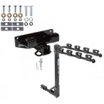 Trailer Tow Hitch w/ 4 Bike Rack For 02-03 Dodge Ram 1500 tilt away adult or child arms fold down carrier 