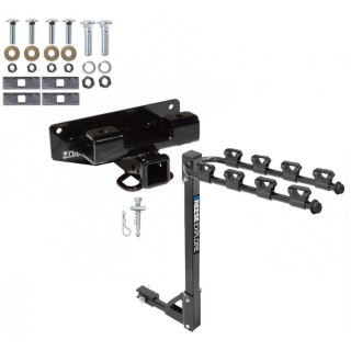 Trailer Tow Hitch w/ 4 Bike Rack For 02-03 Dodge Ram 1500 tilt away adult or child arms fold down carrier 