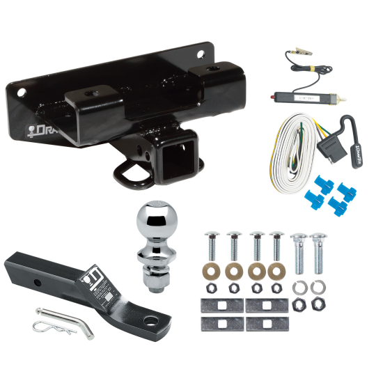 Trailer Tow Hitch For 02-03 Dodge Ram 1500 Package w/ Wiring and 1-7/8" Ball