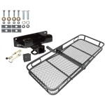 Trailer Tow Hitch For 02-03 Dodge Ram 1500 Basket Cargo Carrier Platform Hitch Lock and Cover