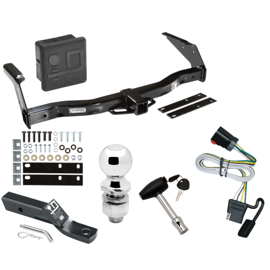 Trailer Tow Hitch For 99-00 Dodge Van Ram 1500 2500 3500 Deluxe Package Wiring 2" Ball and Lock