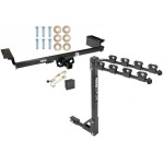 Trailer Tow Hitch w/ 4 Bike Rack For 04-09 Nissan Quest tilt away adult or child arms fold down carrier w/ Lock and Cover