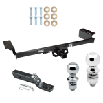 Trailer Tow Hitch For 04-09 Nissan Quest Receiver w/ 1-7/8" and 2" Ball