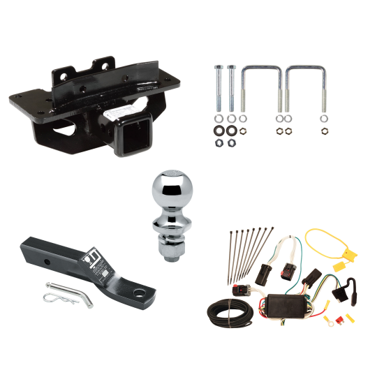 Trailer Tow Hitch For 04-09 Dodge Durango 07-09 Chrysler Aspen Complete Package w/ Wiring and 1-7/8" Ball