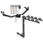 Trailer Tow Hitch w/ 4 Bike Rack For 04-05 Mitsubishi Endeavor tilt away adult or child arms fold down carrier