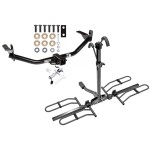 Trailer Tow Hitch For 04-05 Mitsubishi Endeavor Platform Style 2 Bike Rack w/ Anti Rattle Hitch Lock