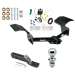 Trailer Tow Hitch For 04-09 Cadillac SRX w/o Sport Package Fascia Complete Package w/ Wiring and 1-7/8" Ball